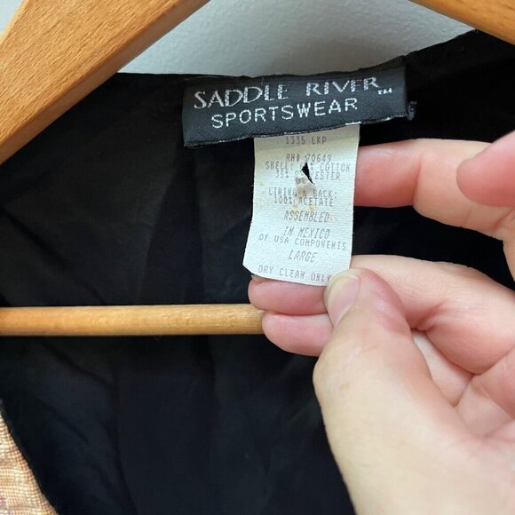 Vintage Saddle River Sportswear Cat Tapestry Vest - Size L - Picture 3 of 6